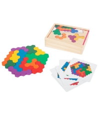 Imagine Puzzle din lemn- redarea modelului - hexagon