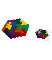 Imagine Puzzle din lemn- redarea modelului - hexagon