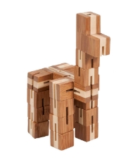 Imagine Puzzle 3D din bambus Flexi-cub - Joc logic