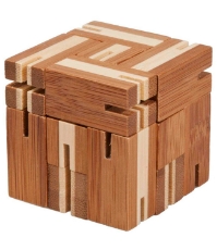 Imagine Joc logic puzzle 3D din bambus Flexi-cub