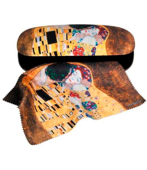 Imagine Etui cu textil si protectie ochelari, Klimt Sarutul