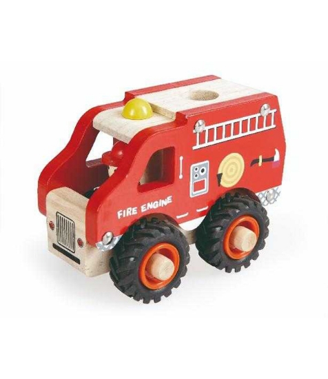 Imagine Masina de pompieri de lemn
