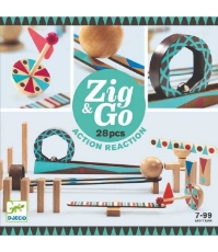 Imagine ZigGo, set de constructie trasee, 28 piese