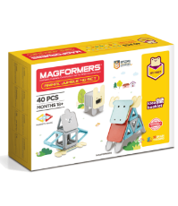 Imagine Set magnetic de construit- Magformers Animale, 40 piese