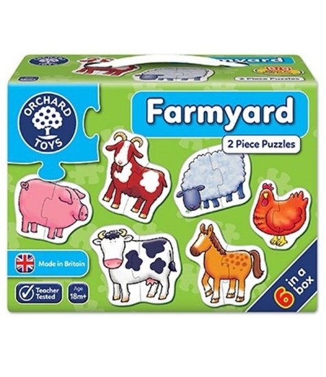 Imagine Set 6 puzzle Ferma (2 piese) FARMYARD