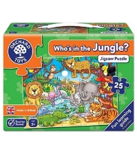 Imagine Puzzle cu activitati Cine este in jungla? WHO IS IN THE JUNGLE?