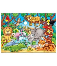 Imagine Puzzle cu activitati Cine este in jungla? WHO IS IN THE JUNGLE?