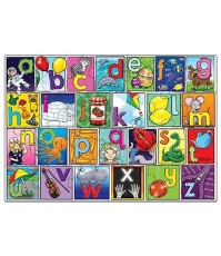 Imagine Puzzle de podea in limba engleza Invata alfabetul (26 pieseposter inclus) ALPHABET JIGSAW