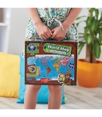 Imagine Puzzle si poster Harta lumii (limba engleza 150 piese) WORLD MAP PUZZLE & POSTER