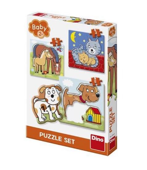 Imagine Baby puzzle - Animalute jucause (3-5 piese)