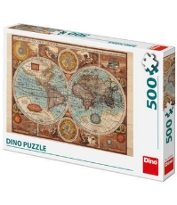 Imagine Puzzle - Harta lumii din 1626 (500 piese)