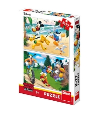 Imagine Puzzle 2 in 1 - Mickey campionul (77 piese)