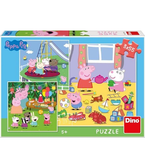 Imagine Puzzle 3 in 1 - Purcelusa Peppa in vacanta (55 piese)