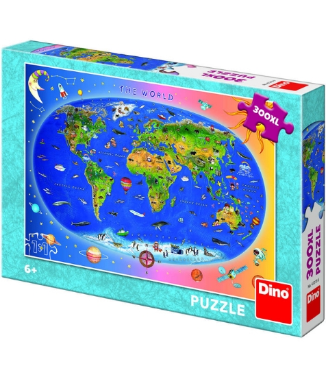 Imagine Puzzle XL - Harta Lumii (300 piese)