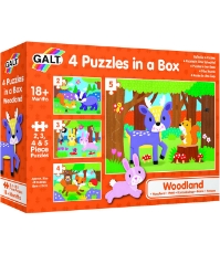 Imagine Set 4 puzzle-uri - Animalute din padure (2, 3, 4, 5 piese)