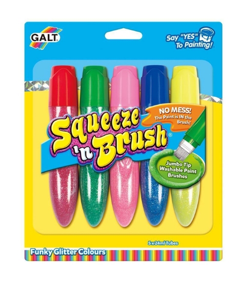 Imagine Squeeze'n Brush - 5 culori cu sclipici