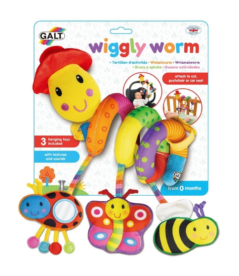 Imagine Jucarie pentru patut si carucior Wiggly Worm