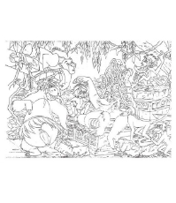 Imagine Puzzle de colorat - Cartea junglei (108 piese)