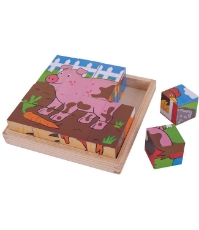 Imagine Puzzle cubic - Animalute de la ferma