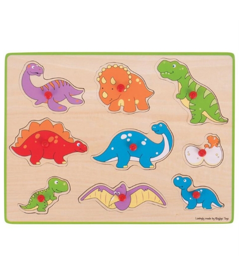 Imagine Puzzle din lemn incastru - Dinozauri