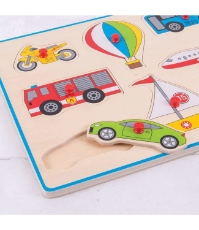 Imagine Puzzle din lemn incastru - Vehicule