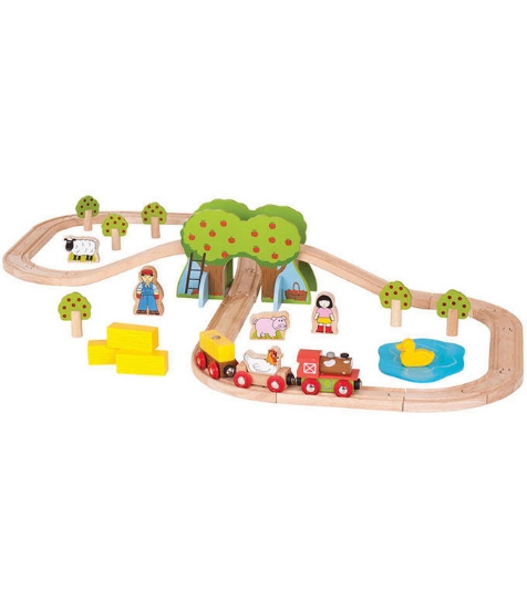 Imagine Trenuletul de la ferma - BIGJIGS Toys