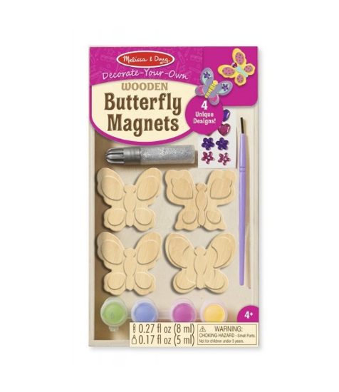 Imagine Set creatie Fluturasi din lemn magnetici