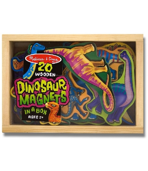 Imagine Dinozauri din lemn cu magneti