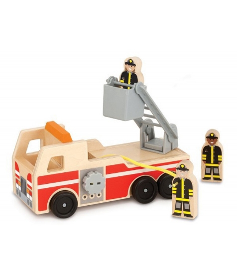 Imagine Masinuta de pompieri din lemn