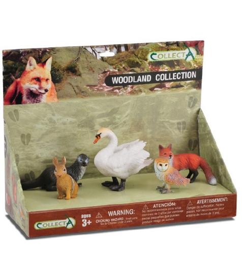 Imagine Set 5 figurine Animale din padure pictate manual LPP