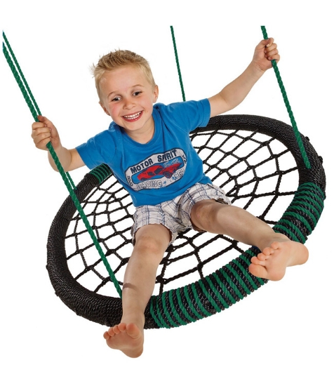 Imagine Leagan cuib oval PP negru verde