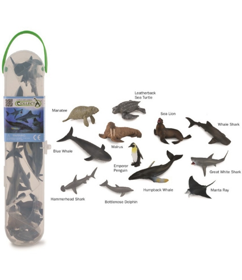 Imagine Cutie cu 12 minifigurine Animale marine Set 1