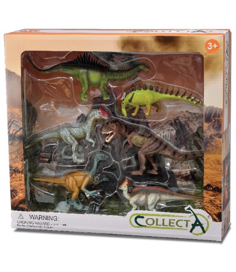 Imagine Set 6 figurine Dinozauri pictate manual WB