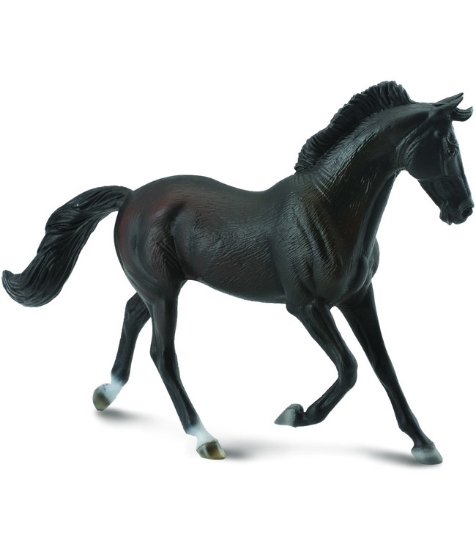 Imagine Figurina Iapa Thoroughbred Neagra pictata manual XL