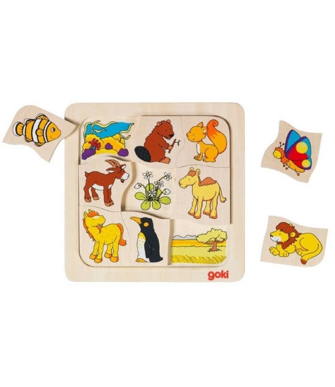 Imagine Joc puzzle de asociere Casutele animalelor 2