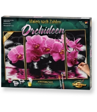 Imagine Kit pictura pe numere Orhidee, 3 Tablouri