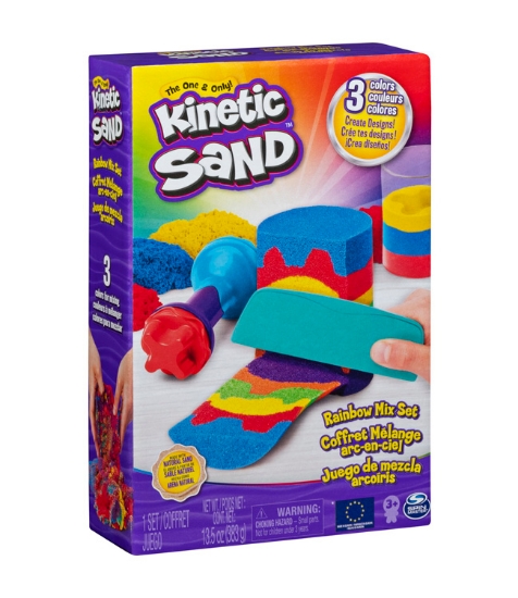 Imagine Kinetic Sand Set unelte de curcubeu cu accesorii