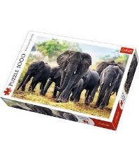 Imagine Puzzle Trefl 1000 Elefanti Africani