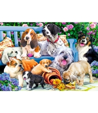 Imagine Puzzle Trefl 1000 Caini in Gradina