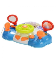 Imagine Consola bebe bord masina cu volan muzical si functiuni