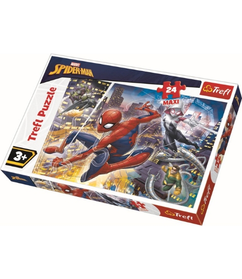 Imagine Puzzle Trefl 24 Maxi Curajosul Spiderman