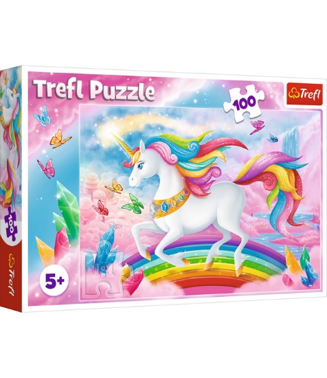 Imagine Puzzle Trefl 100 Lumea de Cristal a Unicornilor
