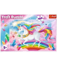 Imagine Puzzle Trefl 100 Lumea de Cristal a Unicornilor