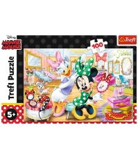 Imagine Puzzle Trefl 100 Minnie la Salonul de Infrumusetare