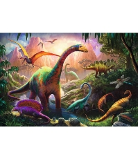 Imagine Puzzle Trefl 100 pe Taramul Dinozaurilor