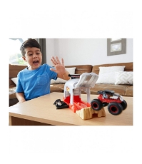 Imagine Hot Wheels lansator Monter Truck Craniul cu doua masinute