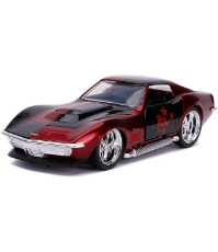 Imagine Masina metalica Harley Quinn 1969 Corvette Stingray scara 1 la 32