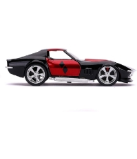 Imagine Masina metalica Harley Quinn 1969 Corvette Stingray scara 1 la 32