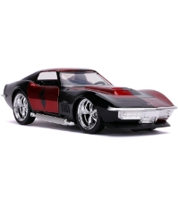 Imagine Masina metalica Harley Quinn 1969 Corvette Stingray scara 1 la 32