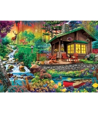 Imagine Puzzle Trefl 3000 Cabana din Padure